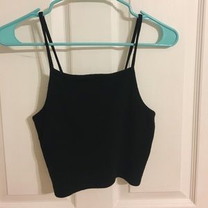 Black High Neck Tank Top